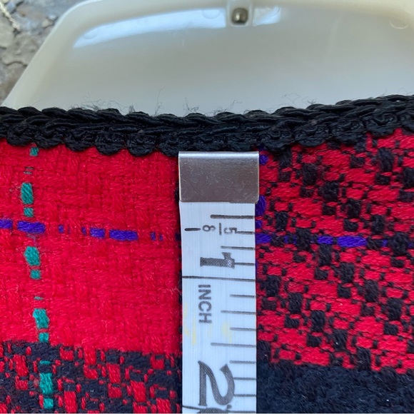 Vintage Requirements red black boucle long sleeve plaid jacket 80s - Picture 9 of 10